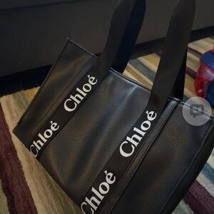 The Black Leather Tote Bag